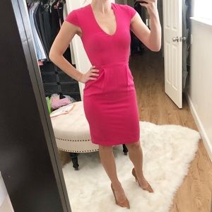 H&M size 4 hot pink pencil dress